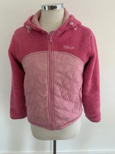 Ripcurl Girl Pink Fleece Size 12 Vintage Winter Cosy Reversible FADED LARGE FIT - Picture 1 of 10