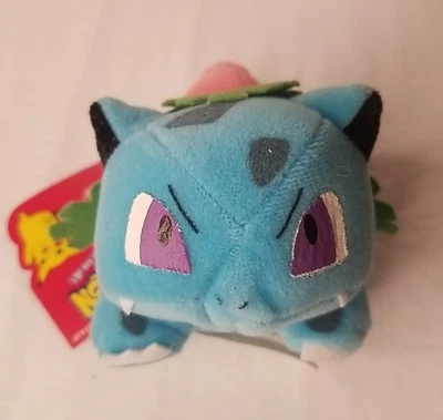 Gorro de peluche vintage Ivysaur Pokemon Nintendo Hasbro 1999 Beanbag Foto 1 de 4