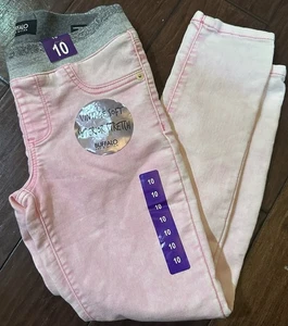 Buffalo David Bitton Girls Vintage Superior Stretch Pink Pants SZ 10 NEW - Picture 1 of 4
