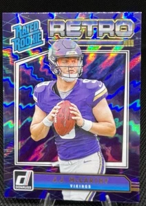 2024 Panini Donruss JJ McCARTHY Rated Rookie RC Retro Blue Shock #2 Vikings - Picture 1 of 2