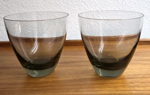 Vtg Holmegaard Denmark Elsinore Smoke 2 Tumblers Cocktail Glass 12oz Scanada - Picture 1 of 7