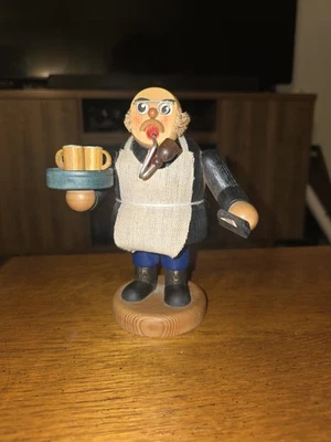Quemador de incienso Erzg vintage alemán ahumador de madera hombre piedras de cerveza barman Foto 1 de 4