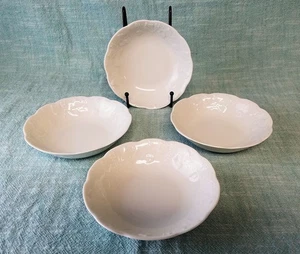 Dansk Efeu (weiß) Handarbeit in Limoges Frankreich Obst/Dessertschalen 5-1/2" 4er Set - Bild 1 von 7