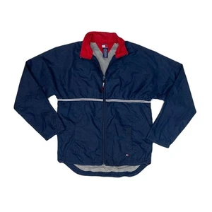 Vintage Y2K navy blue Tommy Hilfiger sailing shell windbreaker jacket size XL - Picture 1 of 6