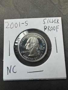 2001-S 90% Silver Proof NC State Quarter - Picture 1 of 5