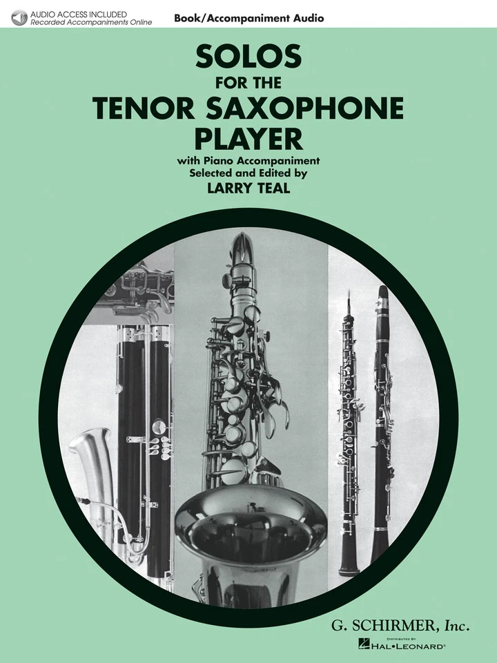 Solos for Tenor Sax Player Sheet Music Piano Accompaniment Book Play-Along Audio - Image 1 of 1