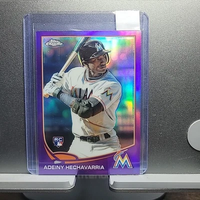 Adeiny Hechavarria 2013 Topps Chrome 116 Miami Marlins Purple Refractor Rookie - Image 1 of 2