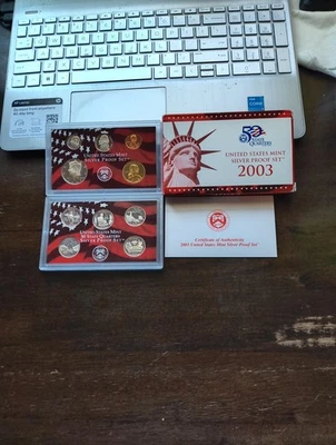 2003 S Silver Proof Set U.S. Mint Original Packaging COA - Image 1 of 4