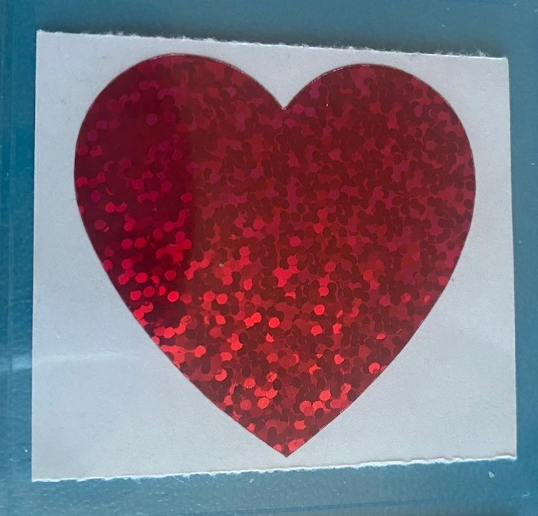 Módulo de pegatinas corazón rojo prisma Hambly vintage 2x1,76 pulgadas Foto 1 de 1