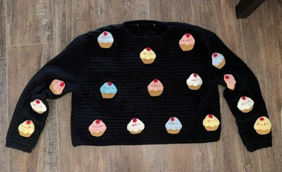ZARA Cupcake Jersey Tejido Pullover Jumper Talla Pequeña Foto 1 de 2