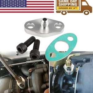 Adaptador de montaje de junta de brida de línea de alimentación de aceite turbo 4AN 4 AN para T3 T4 T04E GT42 M - Imagen 1 de 9