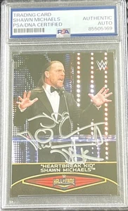 SHAWN MICHAELS AUTO PSA DNA 2015 Topps WWE Wrestling Card Signed Heartbreak Kid - Picture 1 of 2