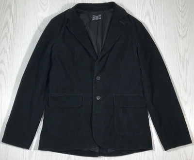 Lucky Brand Blazer Men Large Black Corduroy Vintage Inspired 2 Button Jacket Y2K - Image 1 of 4