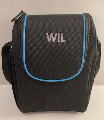 Nintendo Wii Bolsa de Almacenamiento Negra Deluxe Consola de Viaje de Juegos Estuche de Transporte con Correa Foto 1 de 2