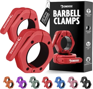 Barbell Clips 2" (Pair) - Quick Release Olympic Barbell Clamps with anti Slip TP - Picture 1 of 12