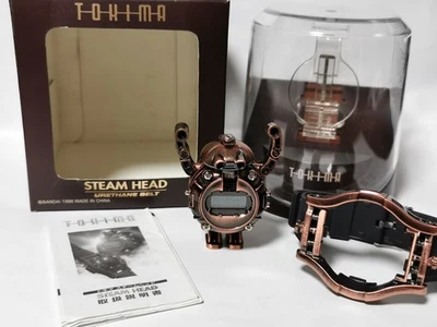 Novo Relógio de Brinquedo Bandai Tokima Cabeça de Vapor Não Usado Cor Bronze Retrô 1999 JDM - Imagem 1 de 4