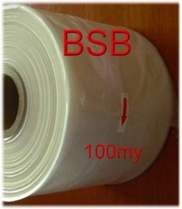 0,152€/m 2x Rollen 200mm breit x 250m 100 my LDPE Schlauchfolie transparent - Bild 1 von 1