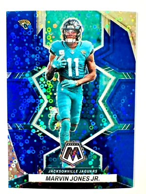 2022 Panini Mosaic Marvin Jones Jr. BLUE Disco Prizm Card SP #/75 Jaguars! - Image 1 of 3