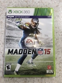 MADDEN NFL 15 2015 X-BOX XBOX 360 COMPLETE GAME CASE & MANUAL NES HQ