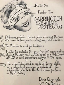 Beauty Health Advertisement Vintage Original Darrington Eye & Hair Protector - Picture 1 of 4