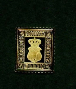 MECKENBURG 1864 GOLD ON SILVER STAMP ON STAMP INGOT STAMPS ON STAMPS 15134 - Picture 1 of 1