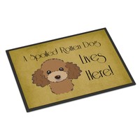Carolines Treasures Welcome Friends Chocolate Poodle Doormat 24hx36w Multicolor Carolines Treasures Welcome Friends Chocolate Poodle Doormat 24hx36w Multicolor