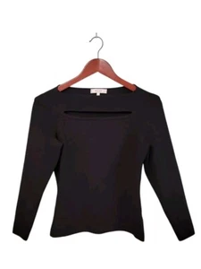 Milly Feminine Black Minimalist Careerwear Viscose Top Size Small - Picture 1 of 6