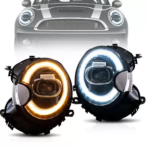 VLAND LED DRL Headlights For 2007-2013 Mini Cooper R56 R57 R58 R59 Sequential 2x - Picture 1 of 8