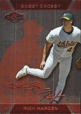 2007 (ATHLETICS) Topps Co-Signers Silver Red #30A Rich Harden/Bobby Crosby