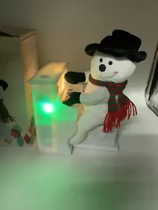 Cracker Barrel Animated Piano Playing Snowman Jingle & Mingle Lights Up Tested - Picture 1 of 16
