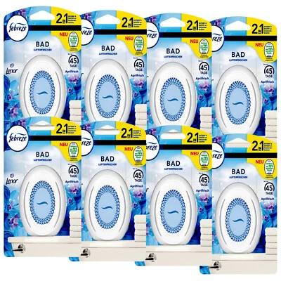 8 x Febreze Lufterfrischer Bad u. WC Raumduft Duftspender  - Aprilfrisch - - Bild 1 von 2
