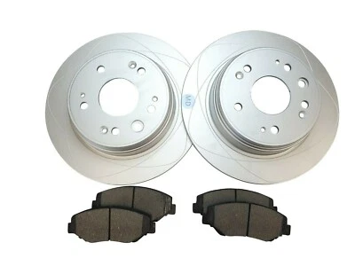 优质后开槽盘式制动转子和垫适用于本田 CR-V 02-04;282 毫米 — 第 1/3 张图片