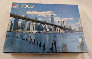 Milton Bradley Puzzle New York Twin Towers Skyline 2000 pcs Best of America 1984 - Picture 1 of 8