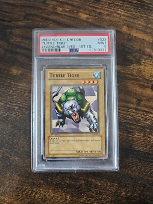 PSA 9 Turtle Tiger LOB-023 1st Edition Yu-Gi-Oh! Mint 2002 - Bild 1 von 2