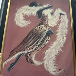 ELAINE DUNGILL AFRICAN AMERICAN WOMAN Dancer Litho ON CANVAS PAINTING - Picture 1 of 9