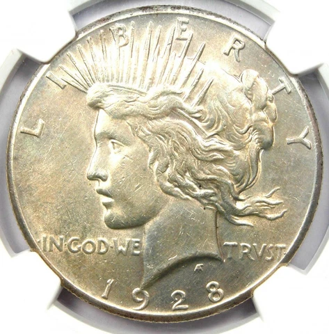 1928-P Peace Silver Dollar $1 Coin (1928) - NGC Uncirculated Detail (UNC MS) Cover