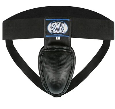 BAY® TITAN Groin Guard Stahl Tiefschutz Metall Thaiboxen MMA Free Fight schwarz - Bild 1 von 4