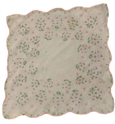 Pañuelo vintage Hankie Hanky organdí con un pequeño estampado floral Foto 1 de 4