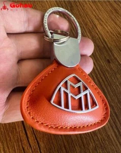 Nappa Leather Keyring Chain Orange for E C W222 W221 W167 S450 S500 S600 S680 - Picture 1 of 10