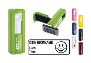 Geocaching Stamp SMILEY Smilie Geocaching Stamp Logbook Stamp Geocacher - Picture 1 of 1