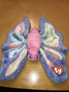 TY RARE AND RETIRED BEANIE BABIES COLORFUL FLITTER THE BUTTERFLY - Picture 1 of 5