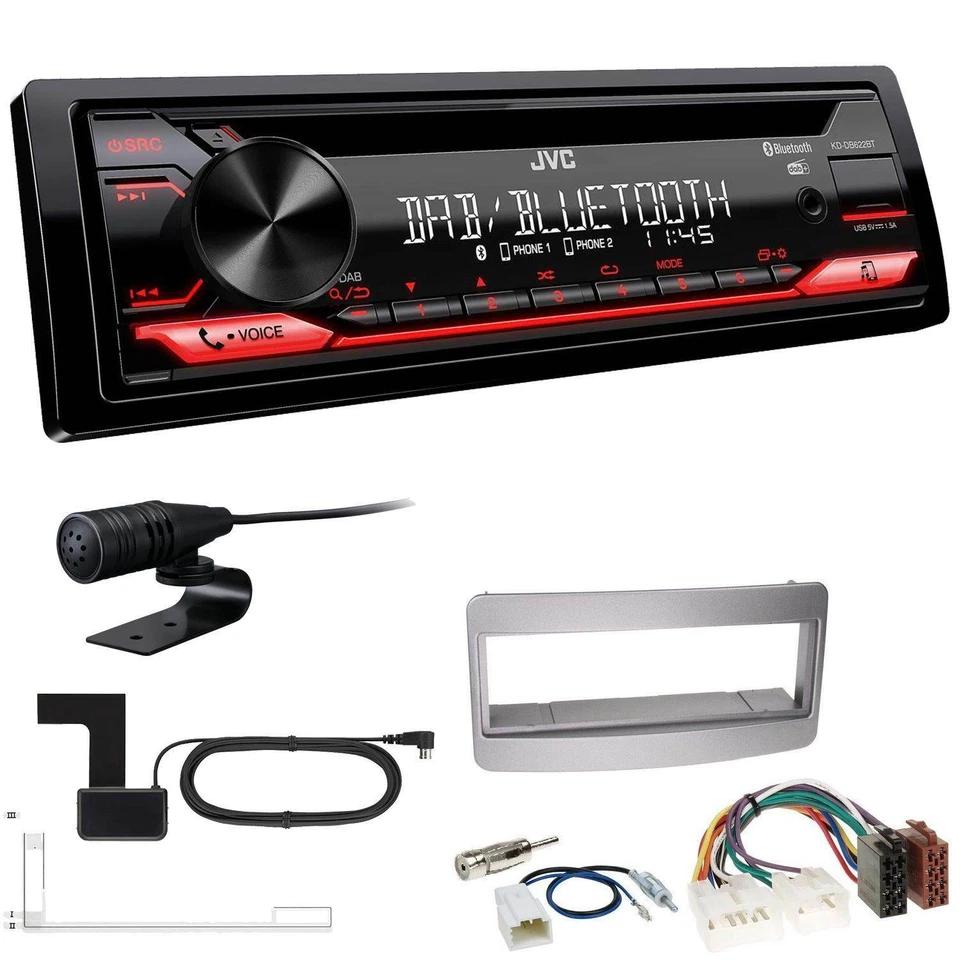 JVC KD-DB622BT DAB inkl Antenne Bluetooth USB Set für Toyota MR 2 III 1999-2007 - Bild 1 von 4