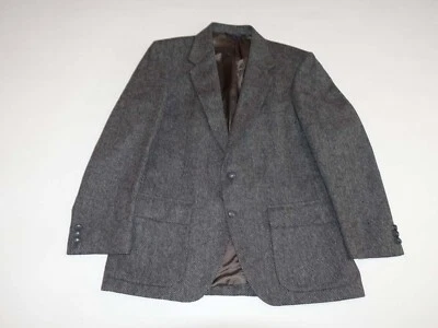 Abrigo deportivo Farah de tweed para hombre talla 40 regular gris 100 % lana chaqueta de 2 botones 40R Foto 1 de 4