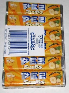 PEZ SOURS Candy Refills 6 Pack PINEAPPLE - Imagen 1 de 1