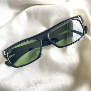 MCM Vintage 50s 60s Mod Black Sunglasses - made in JAPAN - UNISEX - Picture 1 of 8