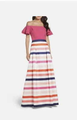 New without tags maxi long skirt Eliza J 2 strips - Image 1 of 4