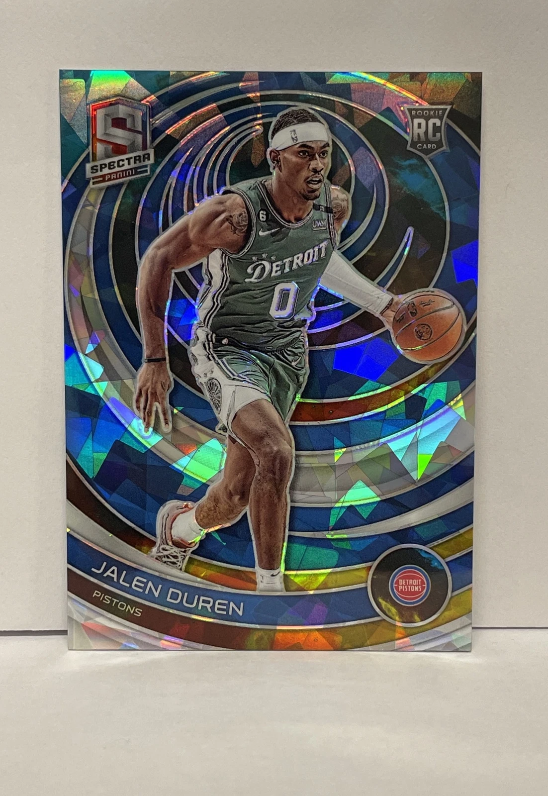 2022-23 Panini Spectra Jalen Duren Blue & Orange Prizm /49 Asia Tmall Rookie Rc