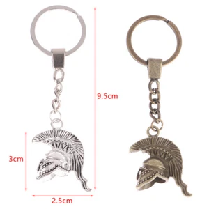 Spartan Roman Helmet Warrior Greek Gladiator Alloy Keychain Jewelry Keyring - Picture 1 of 13