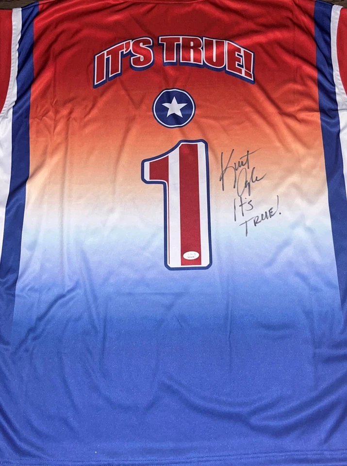 KURT ANGLE AUTOGRAPHED SINGLET WWE / JSA WITNESSED CERT - Image 1 of 1