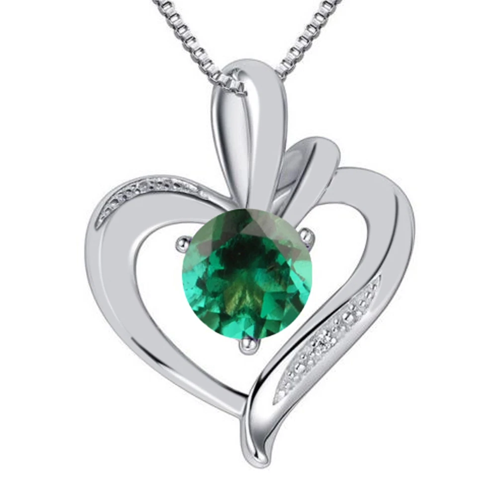 Colgante de diamantes con certificación IGI de esmeralda verde natural de 1,02 quilates en oro de 14 quilates Foto 1 de 1